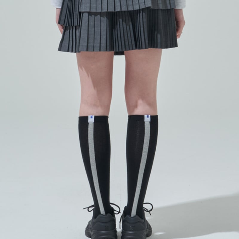 BLUDOT Color Point Knee Socks_BK
