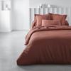 Fitted Sheet TODAY Essential - 140 X 200+30 Cm - 2 Persons - 100% Plain Cotton - Terracotta