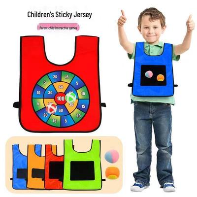 Children's Sticky Ball Game Jersey for Indoor/Outdoor Play - Parent-Child Dodgeball Vest for Kindergarten