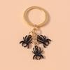 New Enamel Spider Keychain Animal Keyring Pendants for Car Key Holder Women Girl Handbag Decor DIY Jewelry Gift