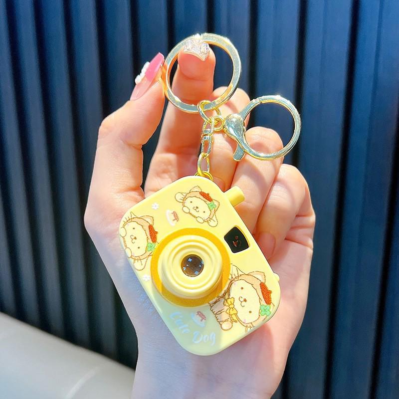 Luminous Cartoon Projector Camera Keychain - Small Gift & Bag Pendant