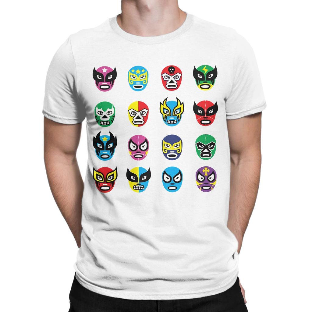 Luchador Masks Funny Graphic 100 Cotton Tshirt Luchador Tees Tops For Unisex