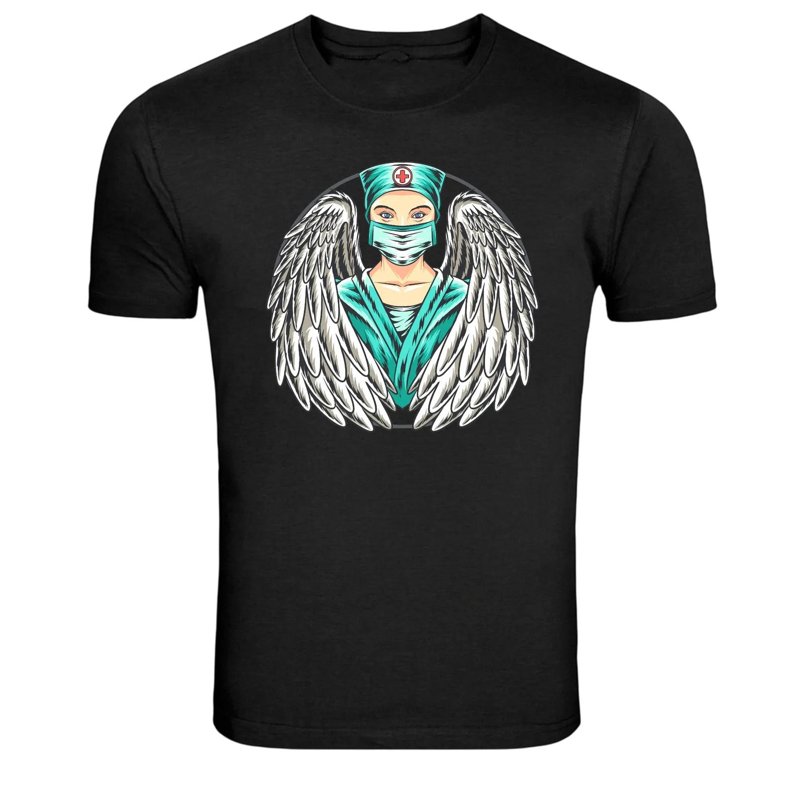 Angel Nurse Healthcare Hero Graphic T Shirt Medical Worker Tee 2XL