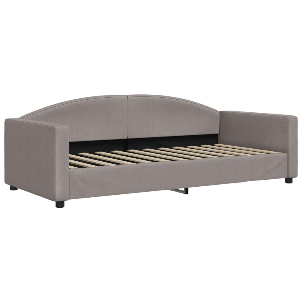 Pull Out Daybed Taupe 90x200 Cm Fabric