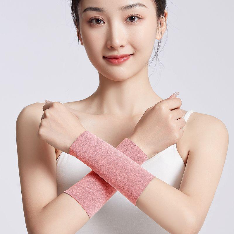 

Летний тонкий напульсник для мужчин и женщин Heattech для беременных послеродовой бандаж на запястье защита суставов перчатки самонагревающиеся короткие для прикрытия шрамов Pink XL