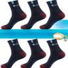 6 Pairs of New Men's Fashionable Pure Cotton Sports Mid Calf Socks