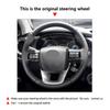 Perforated Leather Car Accessories Interior Steering Wheel Cover Trim For Toyota Fortuner 2016 2017 2018  Hilux 2015 -