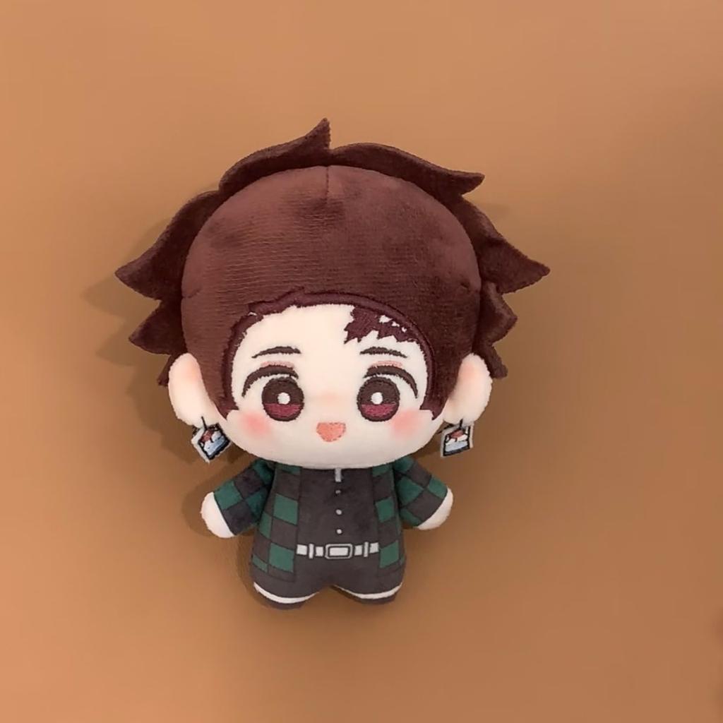 10cm Anime Demon Slayer Kimetsu No Yaiba Plush Kamado Tanjiro Agatsuma Zenitsu Hashibira Inosuke Tomioka Giyuu Pendant Doll Toys Cuddly Stuffed Fluffy