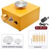 Electric Pottery Wheel Machine with Turntable+Sculpting Kit, DIY Clay Tools Mini Pottery Forming Machine for Arts Crafts Ceramic