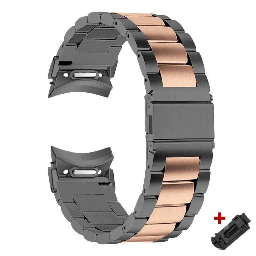 Quick Fit Stainless Steel Band for Samsung Galaxy Watch 6 4 5 Pro 40 44mm 45mm 42 46mm No Gap Strap for Watch6 Classic 43mm 47mm