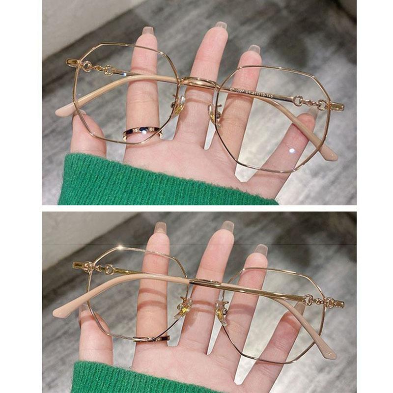 Fashion Polygon Frame Myopia Glasses Classic Vintage Anti-blue Light Eyeglasses Women Men Minus Diopter Eyewear