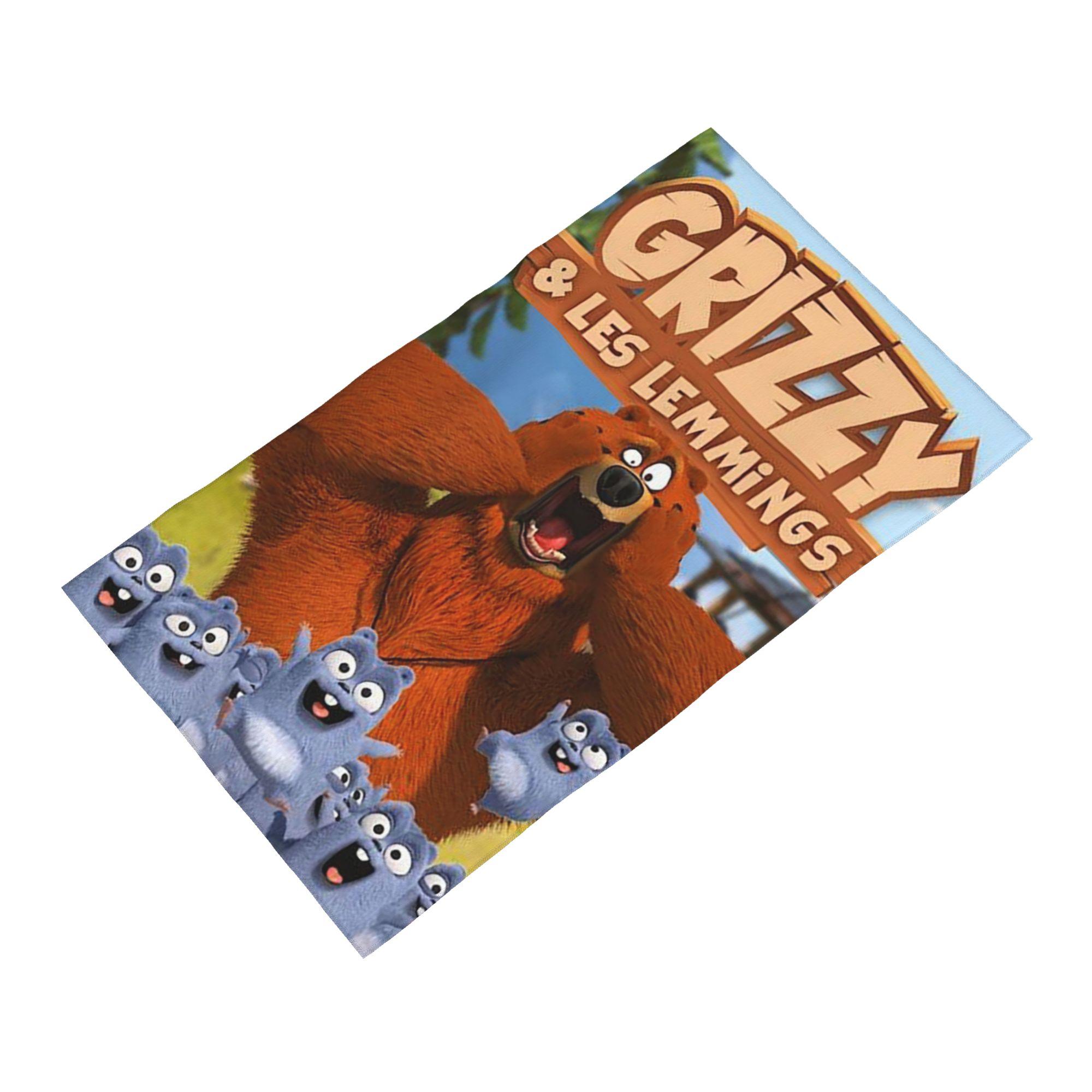 Ka Chen Muxi White Animation Grizzy And The Lemmings Cartoon Anime Soft Face Towel Quick Dry Pool Bath Cotton Towels Absorbent Quick