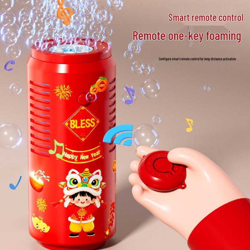 Remote-Control Festival Fireworks Bubble Machine with Light & Sound - New Year & Wedding Toy