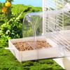 Pet Bird Bath Tub Bath House Parrot Bathtub with Bottom Drawer for Budgies Cockatiels Lovebirds Bathing Supply