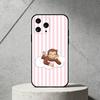 Luxury Y2K Curious George Phone Case Silicone Black Soft For IPhone 17,16,15,14,13,12,11,SE,Plus Pro Max