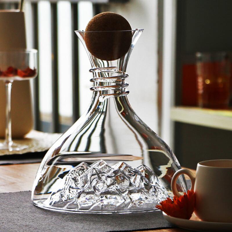 

Quick Wine Decanter Light Luxury High-end Household Wine Fast Divider Creative Crystal Glass Iceberg Wine Dispenser Bar Tools
