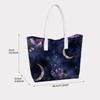 Elegant Purple Floral Moon Casual Tote Bag