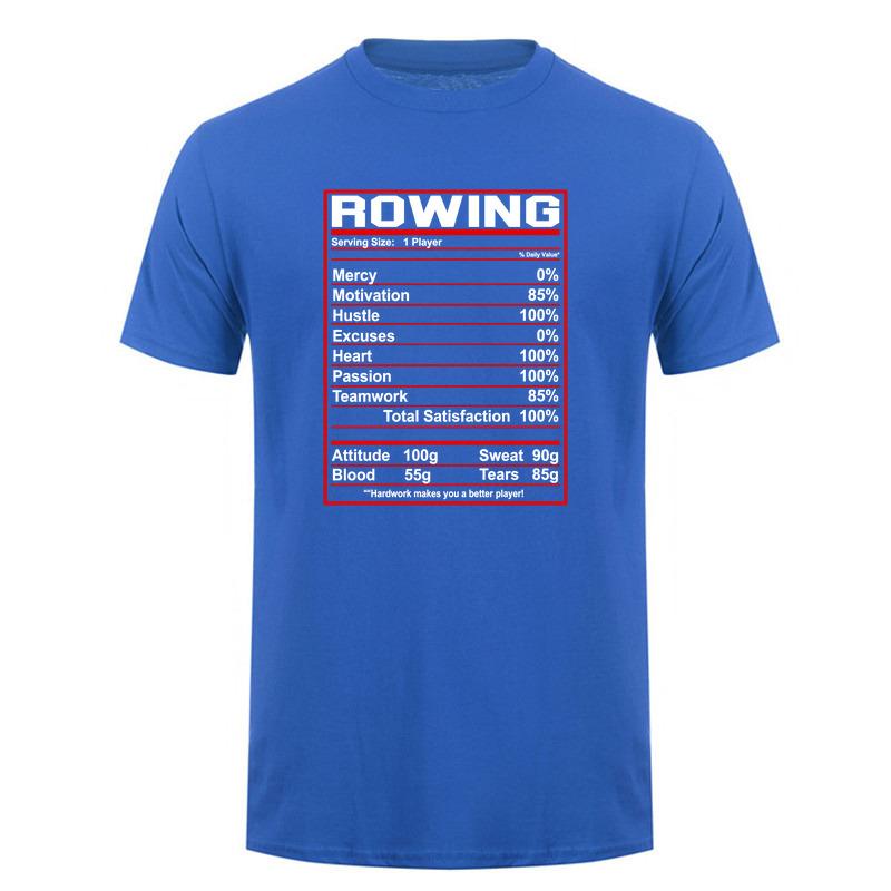 Rowing Nutrition Facts Funny Rower Crew Team Tshirt Sports Athlete Unisex T Shirts Da582
