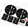 AC Button Repair Decal Dash Switch Stickers Black for Chevy Avalanche Silverado Suburban Tahoe GMC Sierra Yukon 2007-2014 Control Button Repair