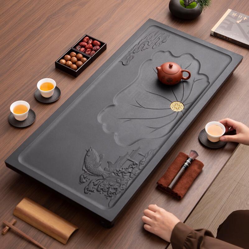 Imitation Black Gold Stone Kung Fu Tea Tray