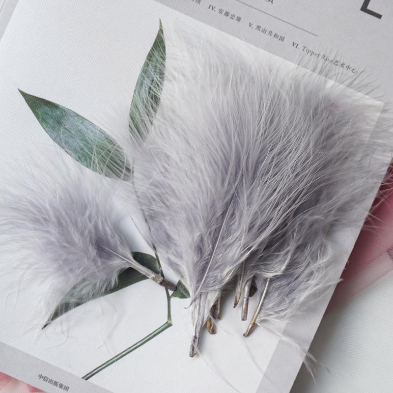 50Pcs Feather Turkey Hair Vascular Fleece, Dream Catcher Diy Corsage Earrings Headgear Hair Accessories Color Pendant Decorative Materials