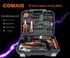 Cordless Drill & Electric Screwdriver Set with Lithium Battery - Complete Hardware Toolbox & Power Tools Gift Set