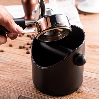 Anti Slip Espresso Knock Box with Removable Bar Shock Absorbent Design Coffee Grounds Waste Bin Dump Container
