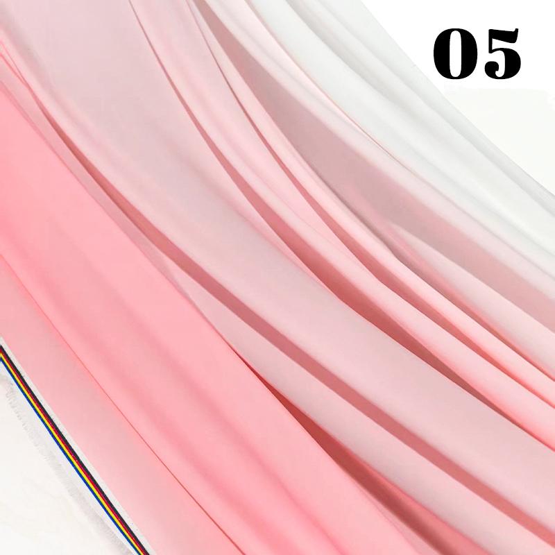 50cm Chiffon Gradient Fabric Hanfu Ancient Style Rainbow Gradient Fabric Stage Costume Design Skirt Dress DIY Sewing Material