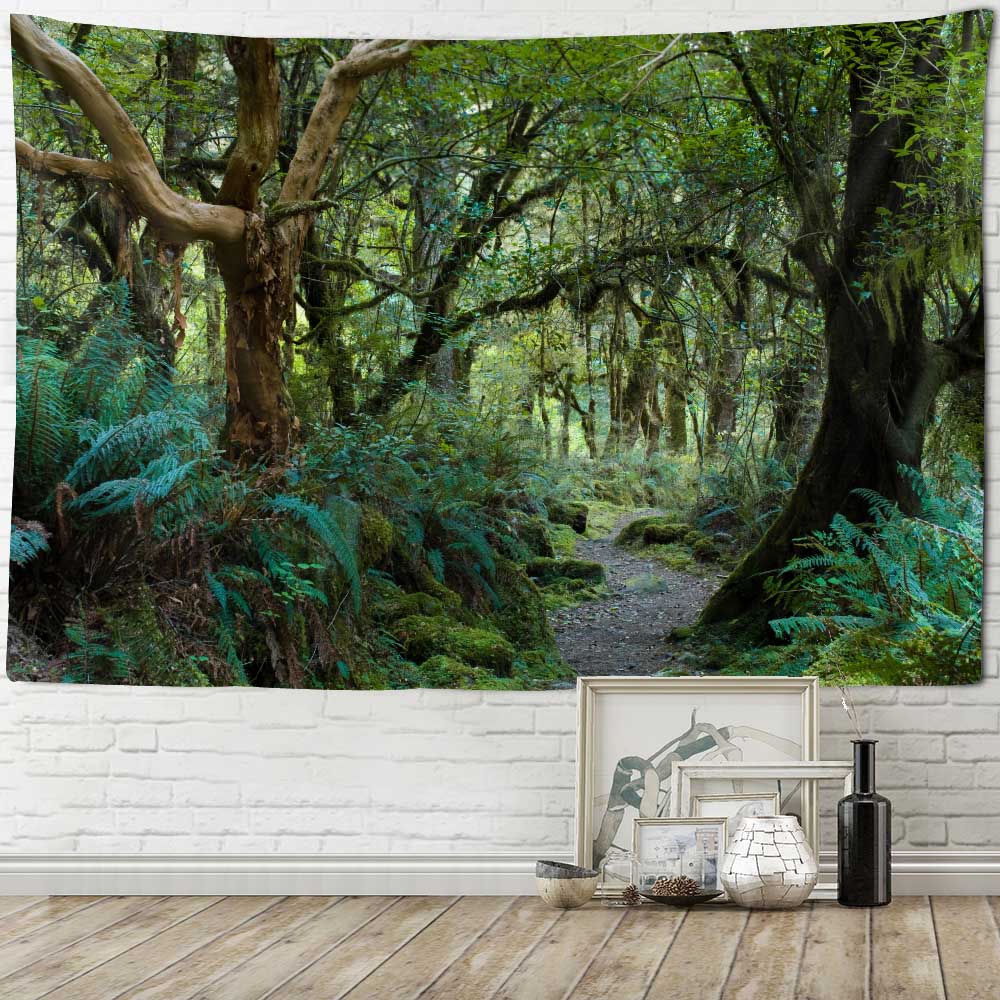 Snow Forest Print Tapestry Tropical Jungle Wall Hanging Boho Psychedelic Mandala Home Wall Decor Room Decor Yoga Mat Sofa Sheet