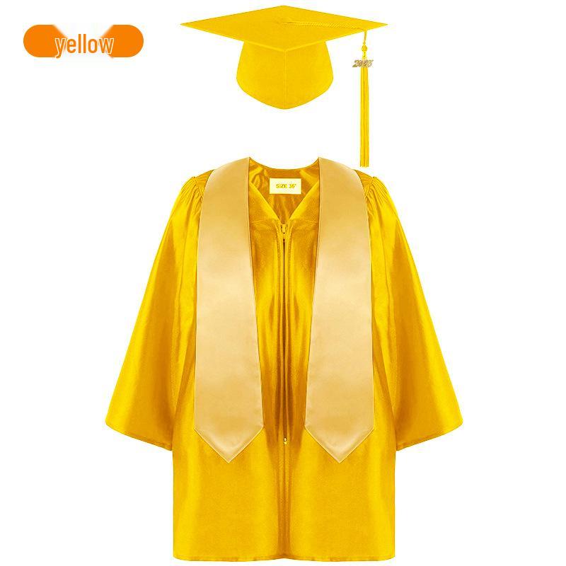 European & American Children's Graduation Gown: Knitted Kindergarten & Elementary School Set for Performances