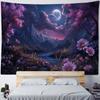 Dreamy Starry Sky Landscape Tapestries Moon Stars Hippie Home Decor Bedroom Dormitory Wall Hangings Artistic Backgrounds