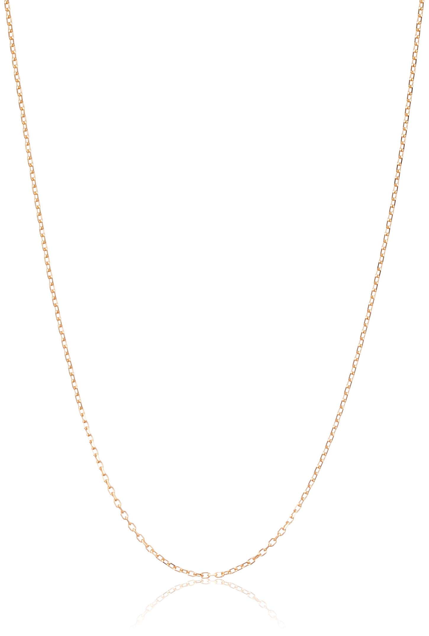 

18K Gold Azuki Chain Necklace 50cm Adjustable Length with Free Adjuster GNNLD E50 [EXEDIA] (K18)