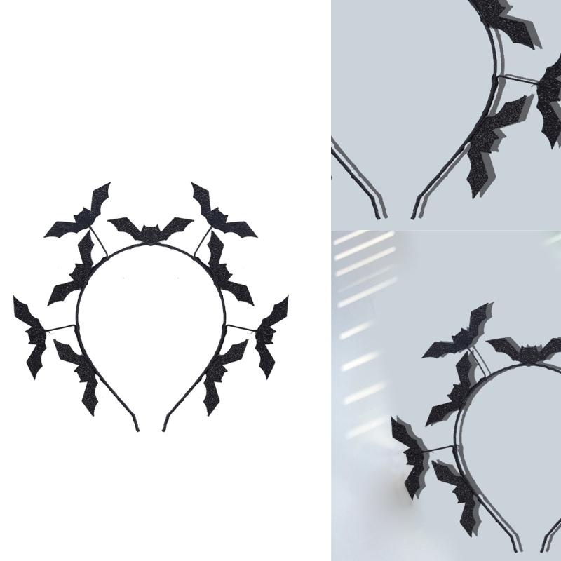 Halloween Black Bat Headband Fashionable Bat Hair Hoop for Adult Children Hairpieces Cosplay Costume Accessory