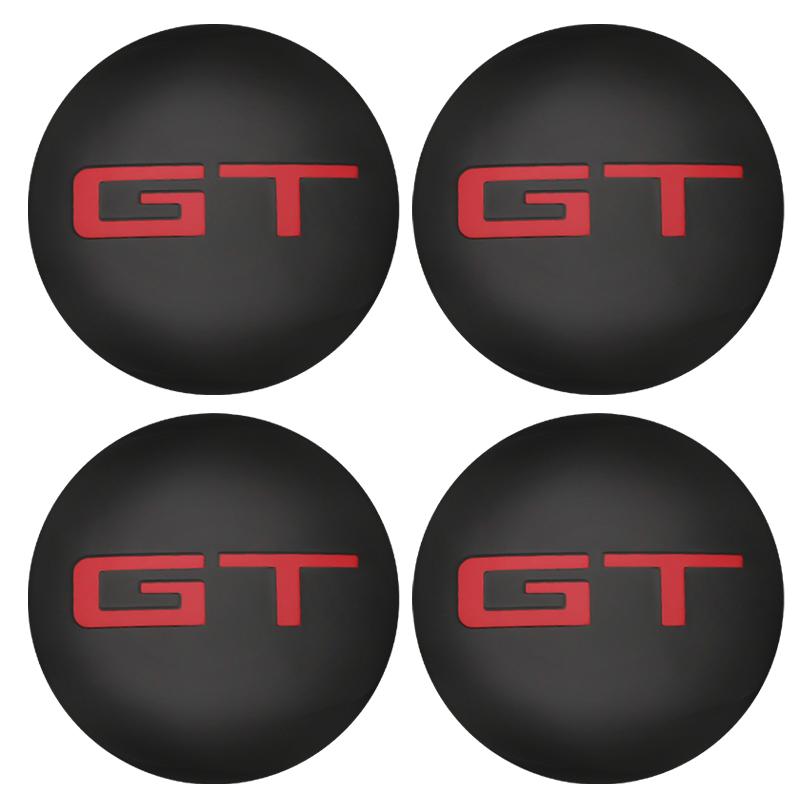 4PCS 56+60MM GT Emblem Universal Car Wheel Center Hub Cap Rims Cover Hubcaps Sticker For TESLA Ford BMW KIA Mercedes Benz HONDA
