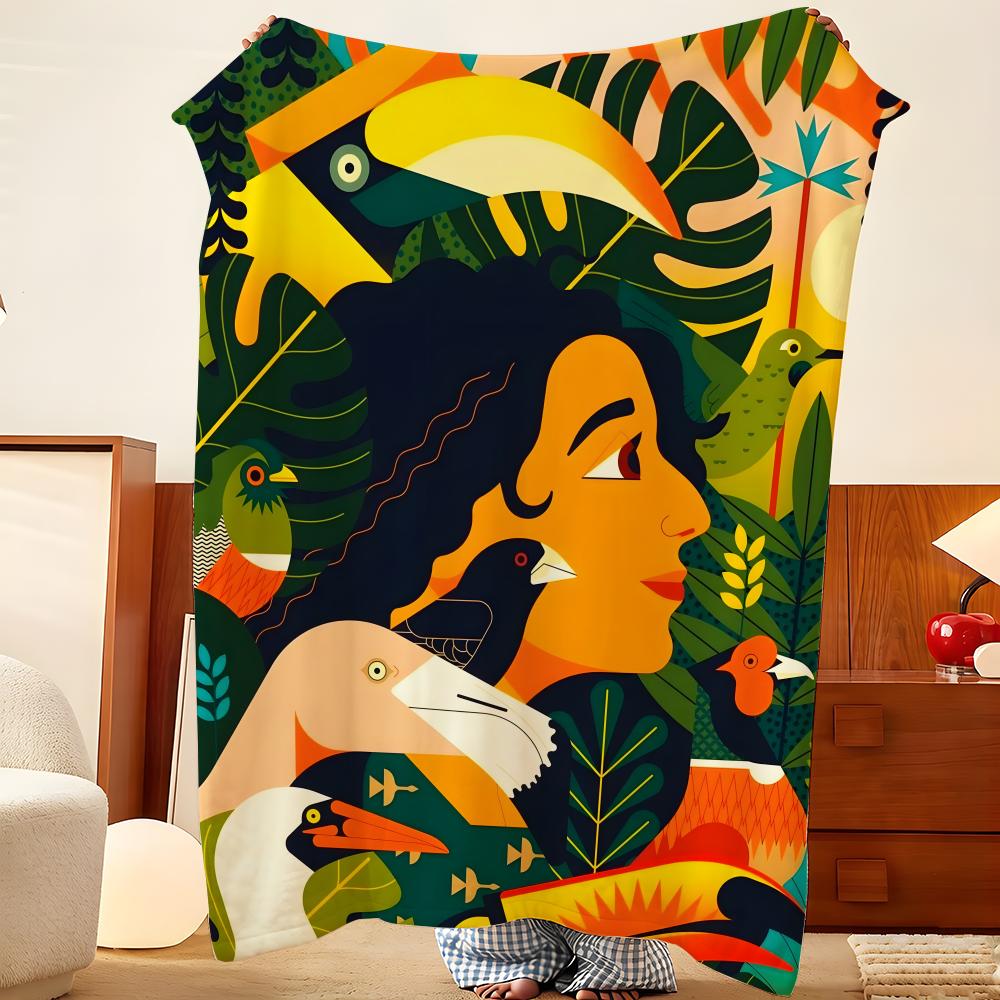 Artist O-Owen D-Davey Throw Flannel Throw Blanket, Lightweight Cozy, Durable Washable cute Cool