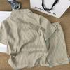 Korean simple contrasting striped pajamas women's new summer loose lazy short-sleeved shorts loungewear two-piece set