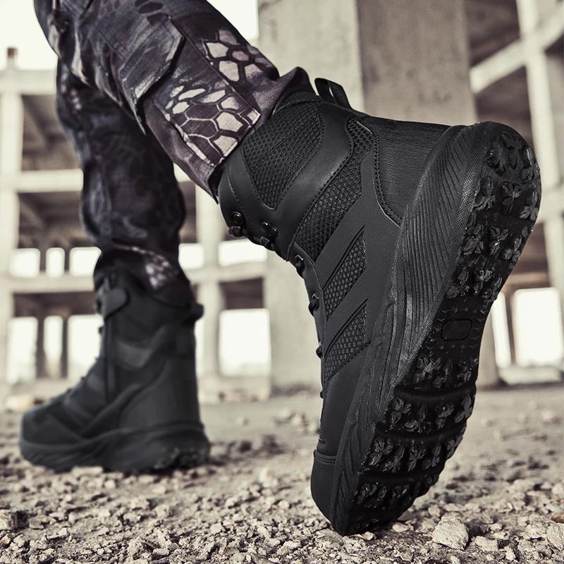 Men's Outdoor Hiking Shoes, Hiking Desert Boots, Men's Sports Mountaineering Shoes, Ankle Boots, Men's Work Safety Boots