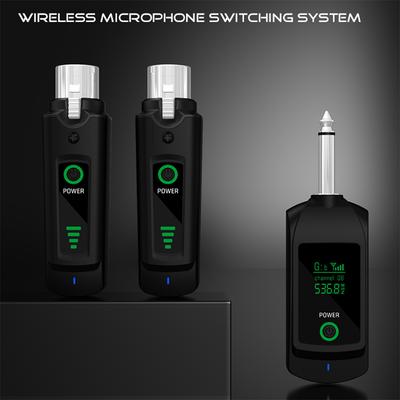 XLR Transmitter and Receiver Rechargeable Signal Adapter System Wireless Microphone Converter for Audio Mixer Dynamic Mic Guitar
