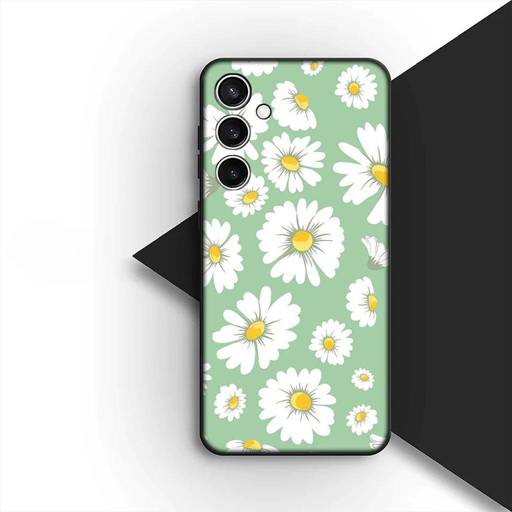 Cover for Samsung Galaxy S24 S25 S23 FE Ultra Plus S7 Edge S25+ S23+ A56 5G Casing Phone Case Bloom Fresh Little Daisy Flower