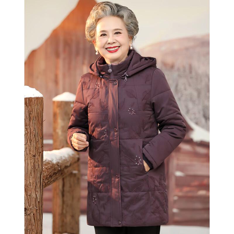 SIFONE Women s Mid-Length Padded Jacket with Detachable Hood 3XL