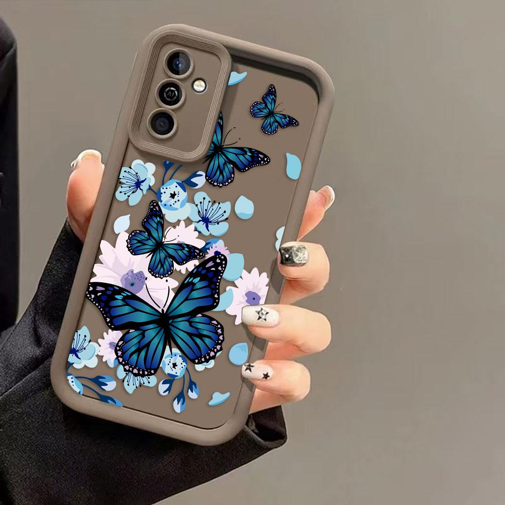 Pretty Purple Butterfly Phone Case For VIVO Y400 Y03 Y17S Y19S Y20 Y21 Y22S Y28 Y35 Y36 Y38 Y39 Y50 Y51 Y72 Y75 Y93 Y100 Cover