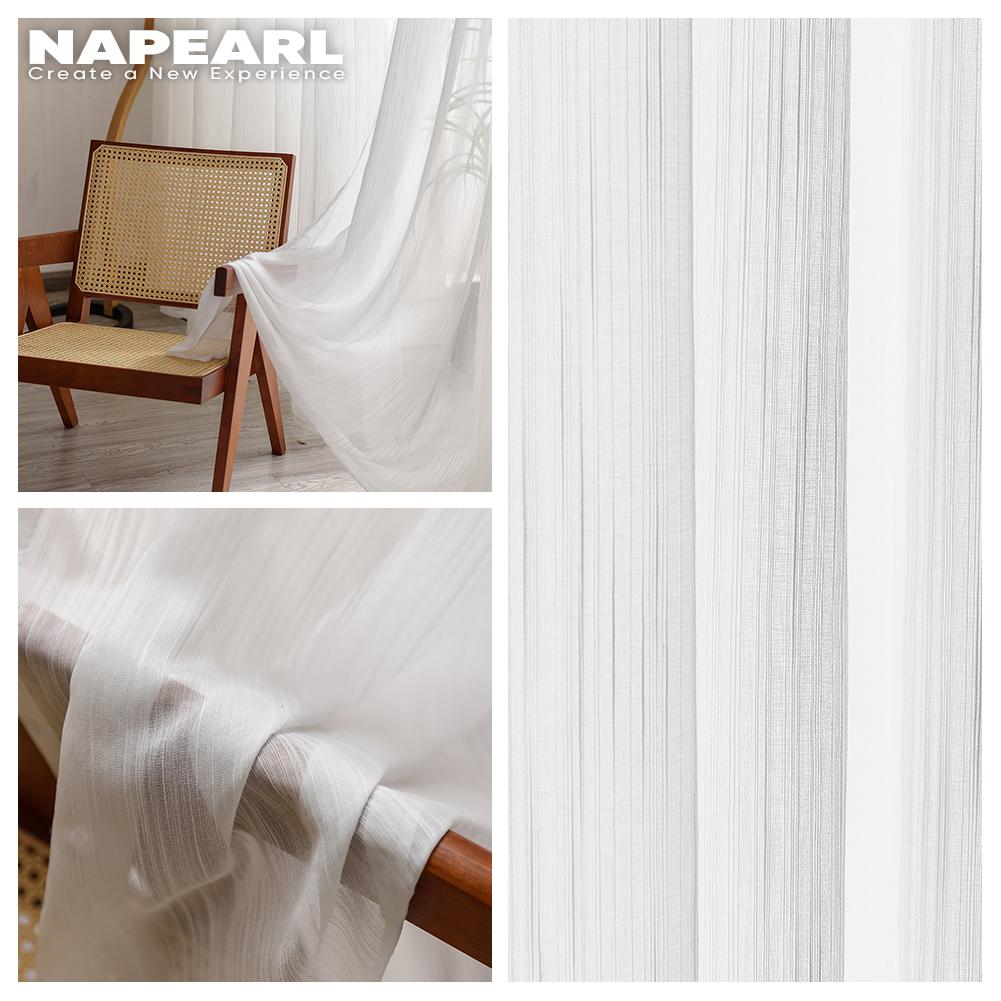 1PC NAPEARL Moderne Elegante Einfarbig Transparent Vorhang Schlafzimmer Weiche Strukturierte Tüll Transparent Vorhang Für Wohnzimmer