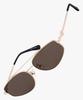 Likkeullou Rc Stainless Steel Gb97 Sunglasses Gold