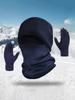 Warm Beanie Hat with Scarves Touch Screen Gloves Windproof Watch Cap Fleece Outdoor Sports Ski Cycling Cap Hat for Men and Women