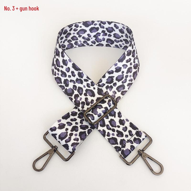 Colorful Leopard Print Adjustable Shoulder Strap - 5CM Wide, Single Shoulder, Crossbody.