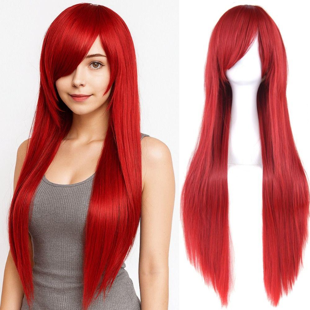 Layered Long Synthetic Hair Heat Resistance Anime Straight Hairpiece Carnival