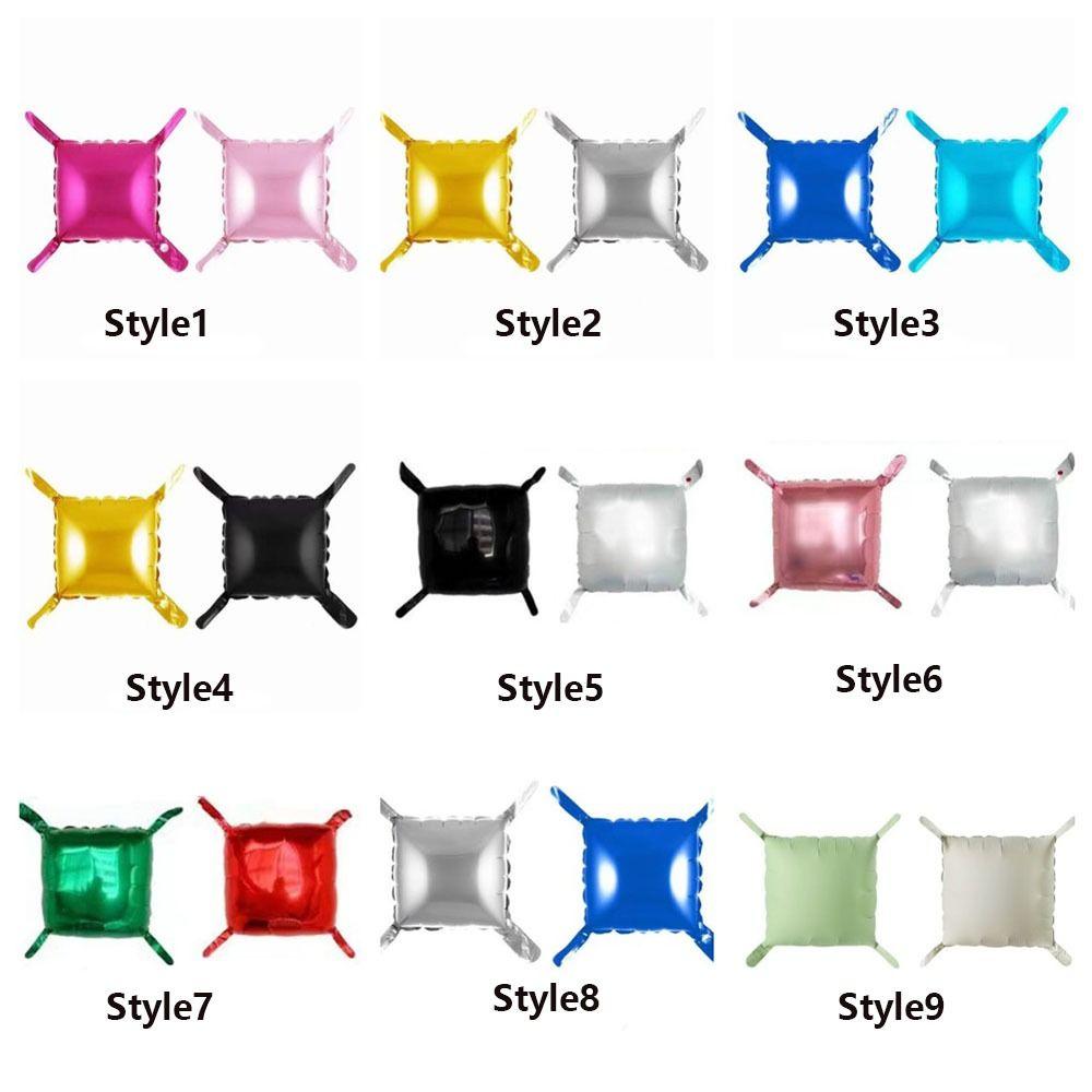 50Pcs Double Side Square Background Block DIY Wall Balloons Square Foil Balloons  Birthday Party