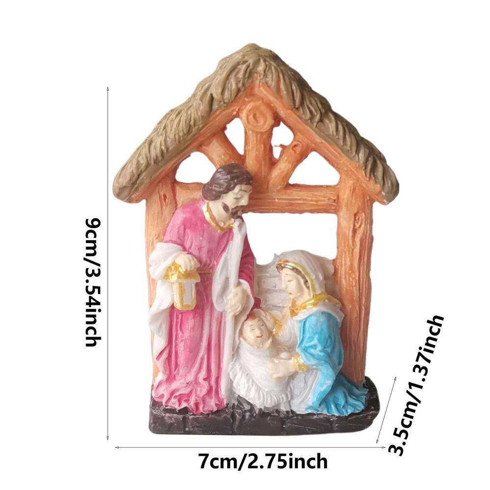 

Resin Nativity Ornament Jesus Resin Statue Novelty Holy Family home Decors For Study Room Living Room Christmas Decoration