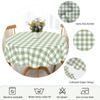 1 Stück Frühlings- und Sommer-Plaid-Tischdecken, rund und rechteckig, in verschiedenen Größen erhältlich, Druck mit französischem Retro-Grünem Karomuster, Tischdecke