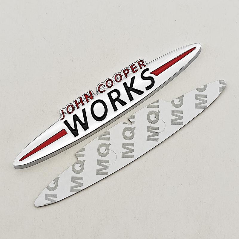 3D Metal Car Stickers Grille Badge Logo Works Emblem Decal For MINI Cooper JCW S F54 F56 F60 R50 R53 R55 R56 R57 R60 Accessories